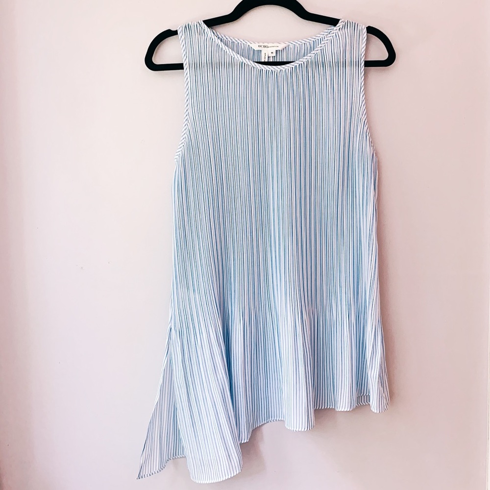 BCBGeneration Blue and White Stripe Top